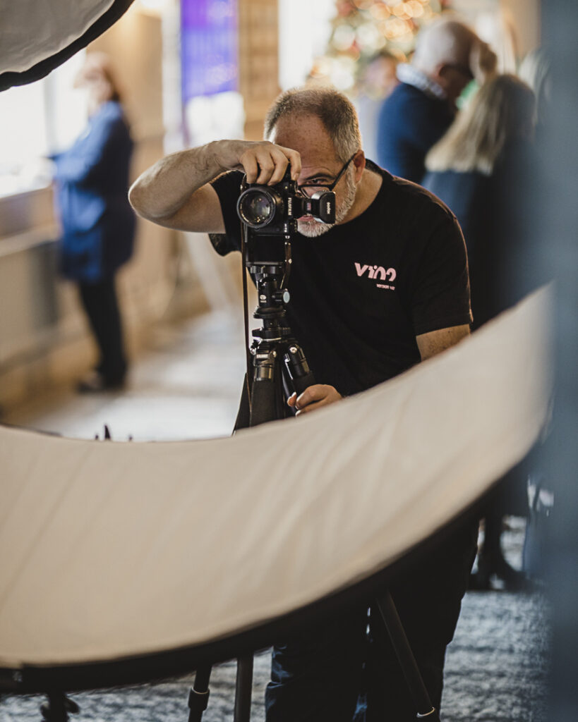 Photographing a professional headshot