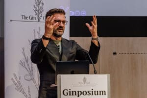 Guest speaker presenting at The Gin Guild Ginposium in London