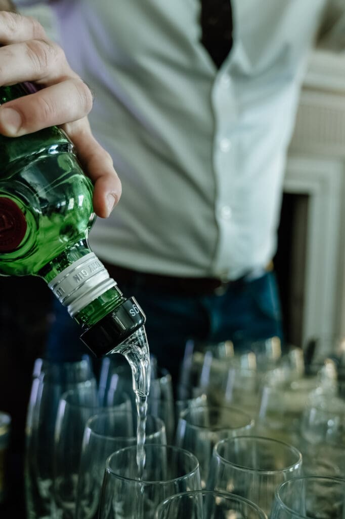 Gin preperation at The Gin Guild Ginposium in London